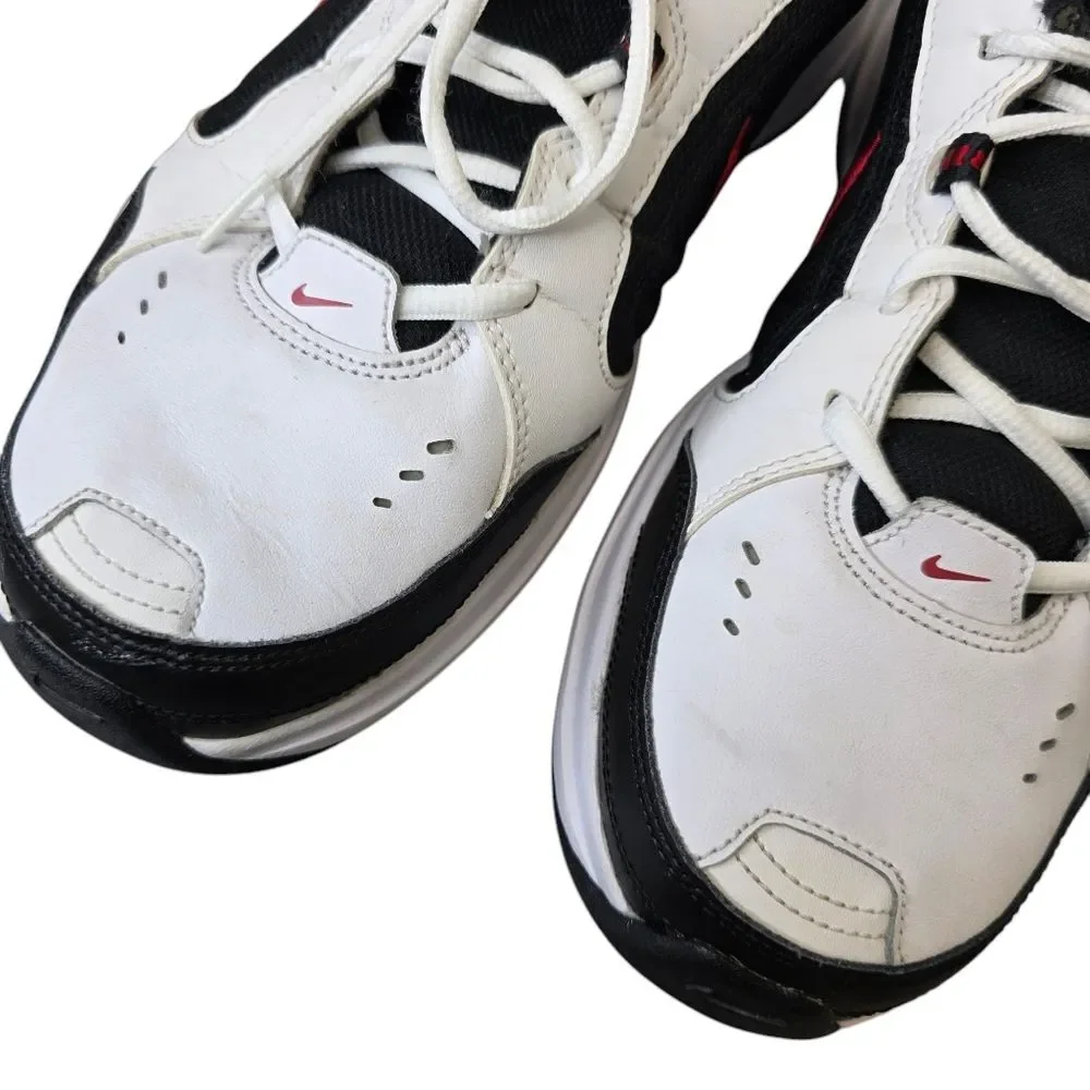 Nike Air Monarch IV Men's 13 White Black Red Training Shoes Sneakers 415445-101